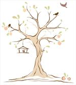 Apple Flying Birds Art