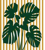 Hawaiian Monstera Stripes