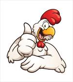 Joyous Cartoon Style Chicken