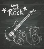 Love Rock Music Sketch