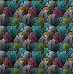 Colorful Hatched Leaves Pattern