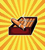 Cigar Box in Pop Art Style artwork
