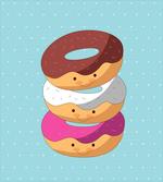 Kawaii Cartoon Donuts