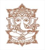 Asian Figure Symbol Boho
