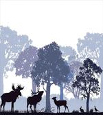 Grey Wild Forest Animals artwork