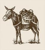Vintage Animal with Baskets