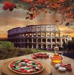 Colosseum Italy Pizza Autumn