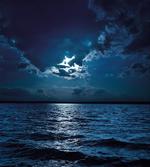 Dramatic Sky Moon Ocean