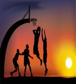 Boys Play Basketball