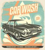 Retro Car Wash Poster