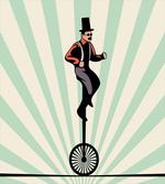 Citrus Man on Monowheel Art