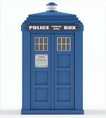 Abstract Blue Phone Box