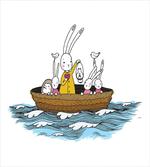 Cartoon Hares Hedgehog