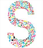 S with Musical Pattern artwork