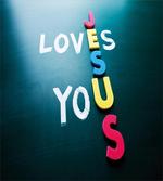 He Loves You Phrase Colorful