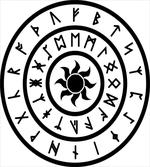 Sun and Nordic Runes