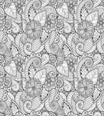 Monochrome Doodle Flora