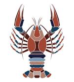Abstract Crayfish Print