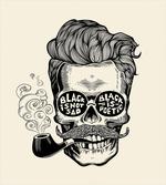 Skull with Pipe Glasses