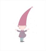 Cartoon Gnome Under Rain