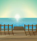 Doodle Landsape Port and Sea artwork