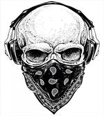 Gothic Skull Headphones