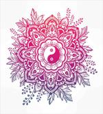 Floral Yin Yang Sign