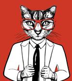Funny Businessman Cat Suit