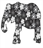Floral Elephant Pattern