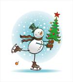 Skating Xmas Tree Snow