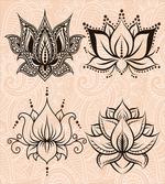 Ornamental Lotuses Swirls