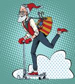 Pop Art Hipster Santa