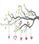 Romantic Birds Tree