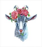 Goat Portrait Wreath