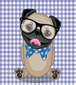Nerdy Glasses Bow Tie Dog