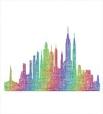 Skyline Creative Hatch Line Art