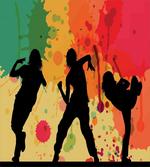 Girl Dancers Silhouette