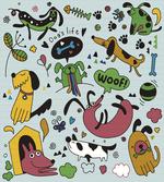 Vivid Playful Dog Pattern