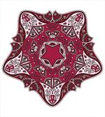 Maroon Mandala Asian