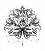 Ornamental Lotus Sketch