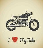 Grunge Flat Motorcycle artwork