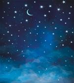 Night Time with Moon Star