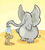 Elephant Bathing Mouse