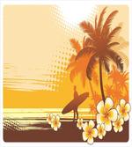 Surfer Tropical Landscape
