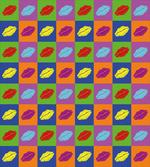 Vibrant Pop Art Kisses