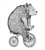 Funny Circus Bear Art