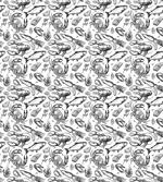 Sketchy Seafood Pattern