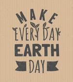 Typographic Words Earth Day
