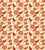 Red Retro Poppy Flowers
