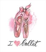 I Love Ballet Typography